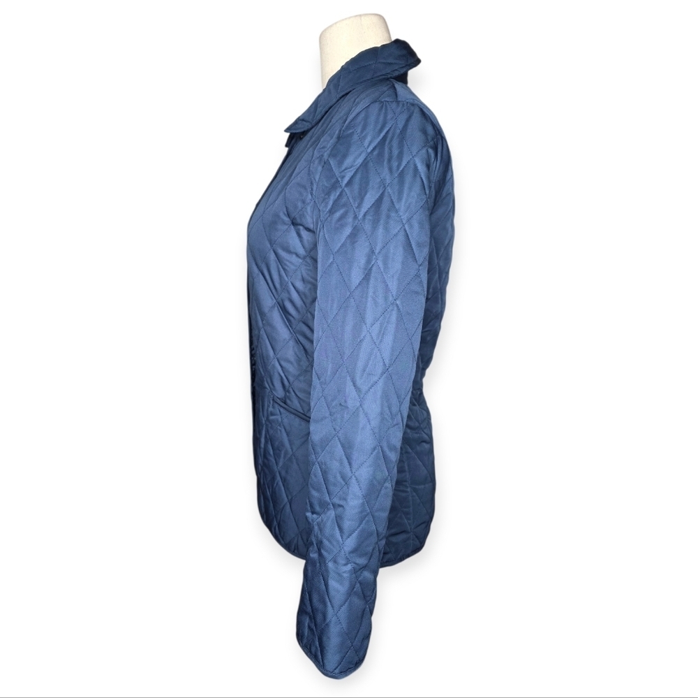 Steve & Barry’s Blue Quilted Snap Barn Jacket Women’s M Lightweight Coat - Picture 7 of 9